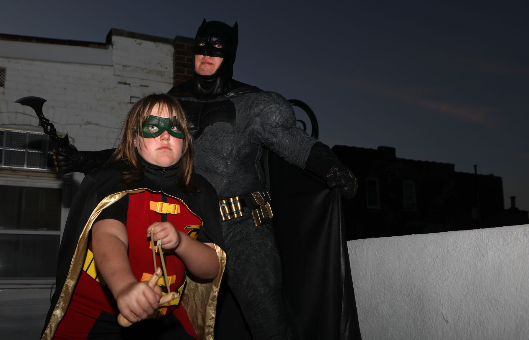 Batman and Robin in downtown Washington